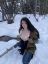 зима, лес, ручей, тату, Catarina, catkitty21