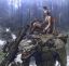 Yintion_J, девушка, лес, робот, танк