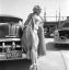 Мэрилин Монро, автомобиль, Pontiac, ч/б, LosAngeles, California, Marilyn Monroe
