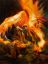 арт, фентези, женщина, птица, пламя, феникс, Julie Bell, Джули Белл, Phoenix Flame
