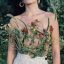 женщина, цветы, трава, серьги, wildflowerboom