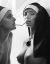 ч/б, Jessica Hart, Lydia Hearst, Marc Hom, сигареты, две, монахини, монашки, прикурить, сигареты