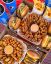 вредная еда, pepsi, бургер, картошка, картофель, фри, лук, луковый цветок, blooming onion, соус