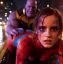 танос, spider girl, двое, нейросеть