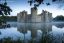 Замок, Англия, отражение в воде, bodiam, бодиам