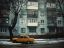автомобиль, классика, ретро, ваз, панелька, дерево, жигули, балкон, снег