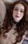 Alice Mido, кудряшка, чокер, рыжая