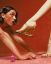 Мужчина, женская нога, босоножка, лак