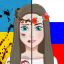 Украина, Россия, девушка, рисунок