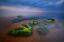вода, море, горизонт, камни, мох