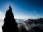 national geographic, вершина, велосипедист, велосипед, небо, облака