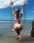 море, попа, купальник, блондинка, качели, Alexis Ren